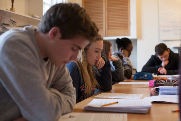 Students learning economics