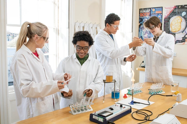 Medical students at RIC participating in a lab practical